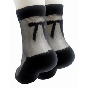 Valentines Day Bow Mesh Socks