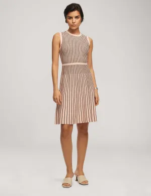 Vertical Stripe Fit And Flare Dress- Sale