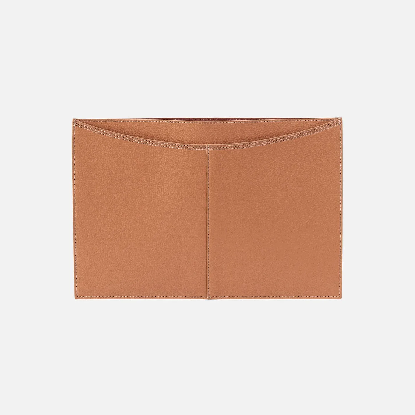 Vida Laptop Sleeve in Micro Pebbled Leather - Biscuit