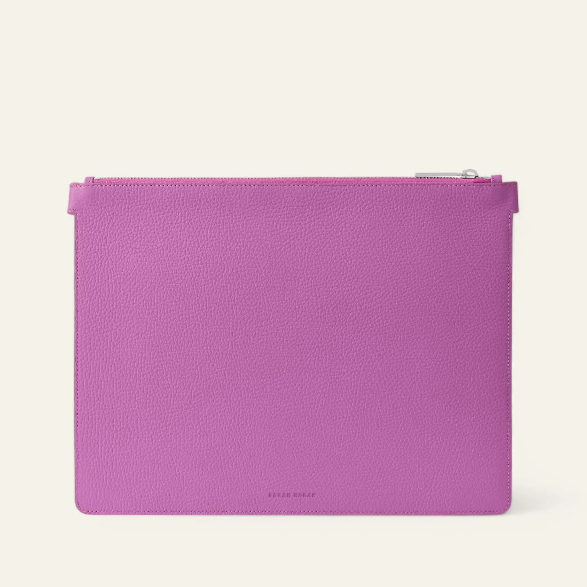 Zipped Pocket Divider | Purple Rose with Silver hardware